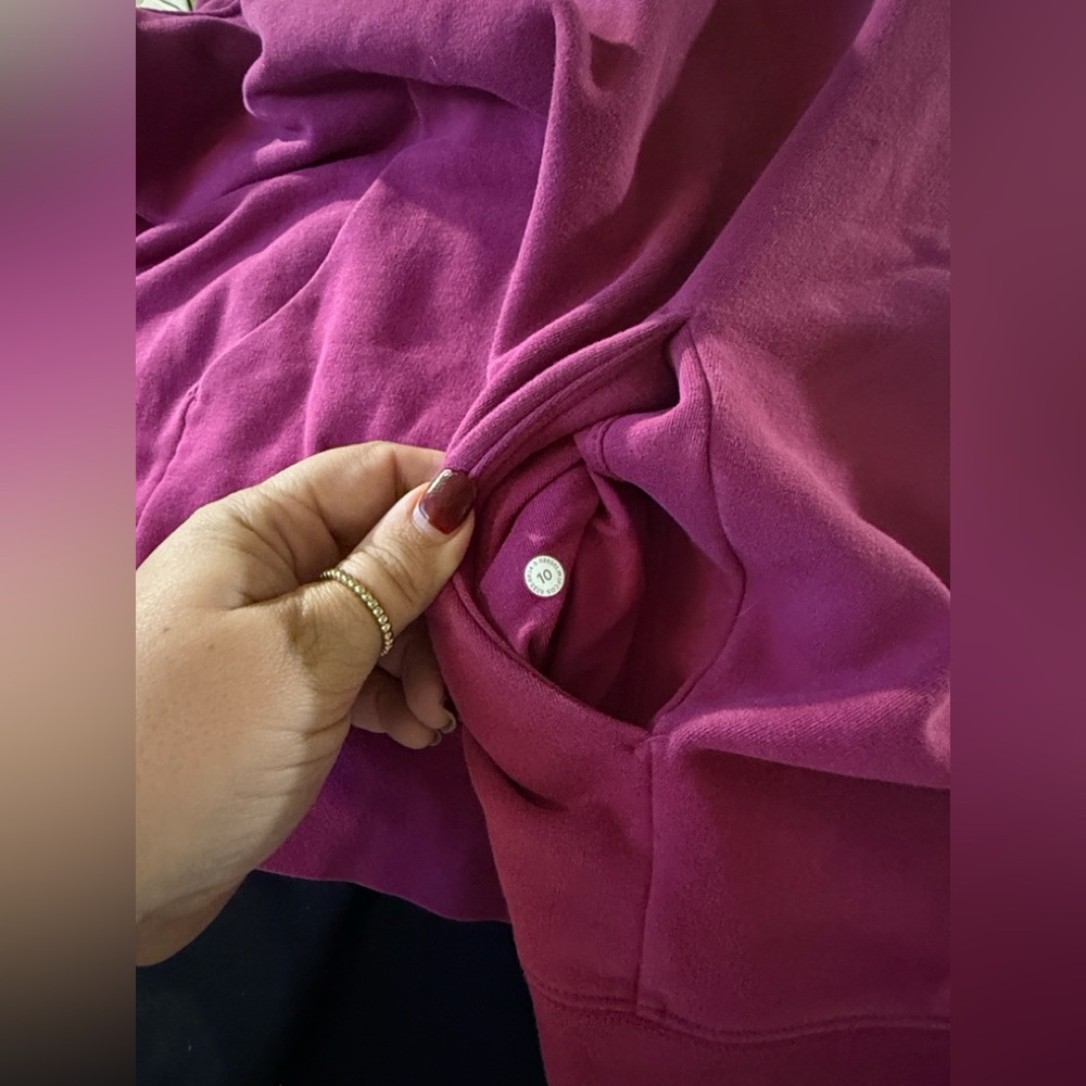 LULULEMON loungeful Magenta cozy pullover athleisure hoodie 10 - Picture 5 of 9